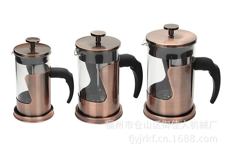 厂家批发不锈钢冲茶器茶壶手冲咖啡壶法式滤压壶