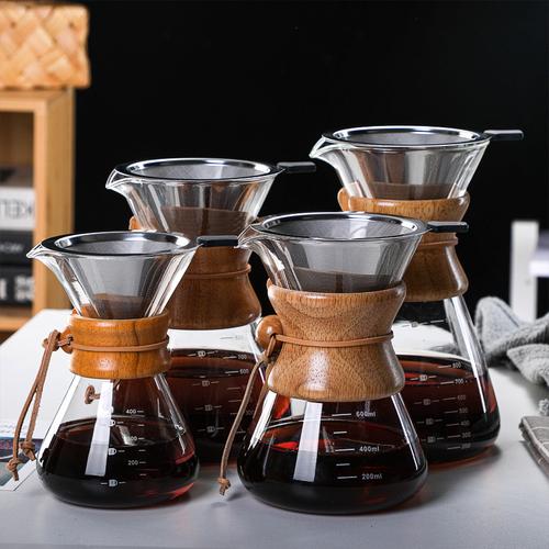 供应高硼硅玻璃手冲咖啡壶玻璃咖啡壶咖啡具咖啡分享壶咖啡壶