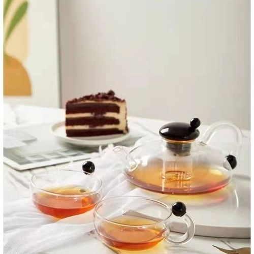 新品咖啡壶鼠尾壶家用耐热玻璃杯煮茶壶花茶壶泡茶杯茶具套装