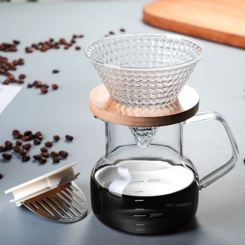 厂家批发玻璃咖啡壶咖啡具带盖吊耳咖啡壶手冲壶玻璃滤杯玻璃茶壶
